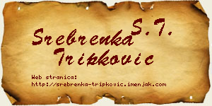 Srebrenka Tripković vizit kartica